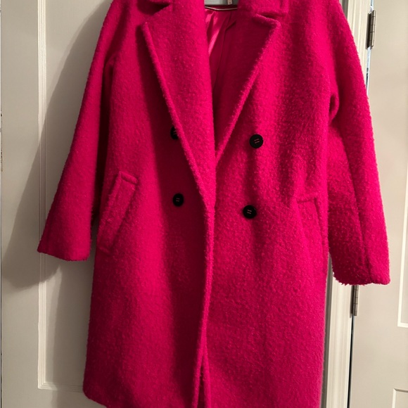 BCBGeneration Fuchsia Teddy Jacket Coat - Picture 2 of 4